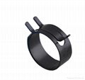 Black Dacroment Spring steel clips  pipe clamps   3