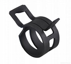 Black Dacroment Spring steel clips  pipe clamps