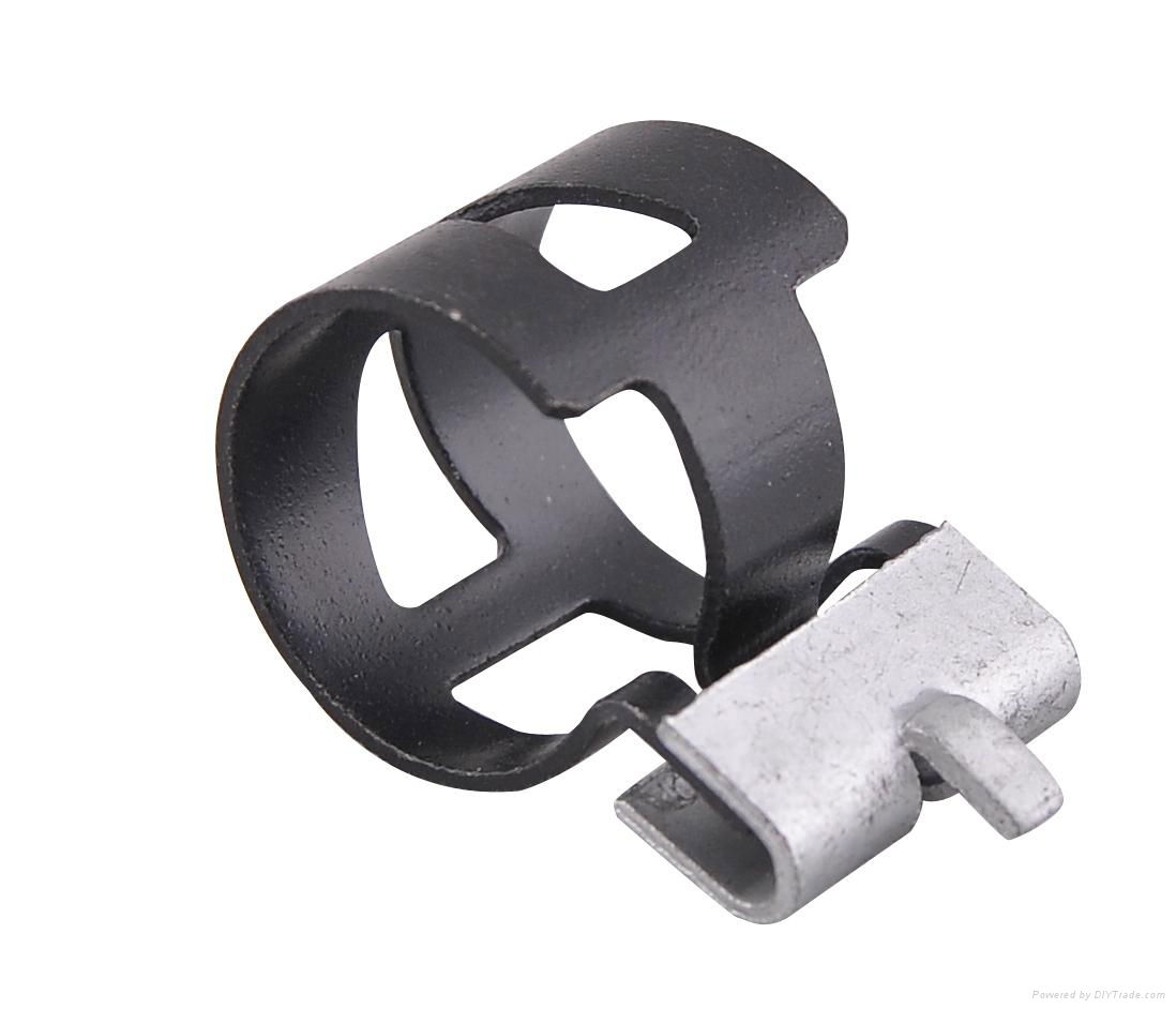 Black Dacroment Spring steel clips  pipe clamps   5