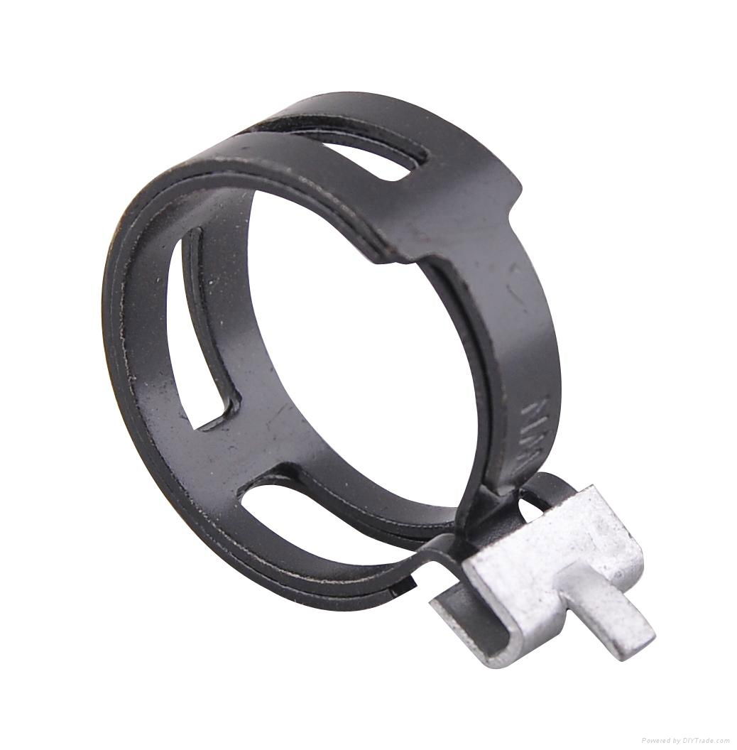 Black Dacroment Spring steel clips  pipe clamps   2