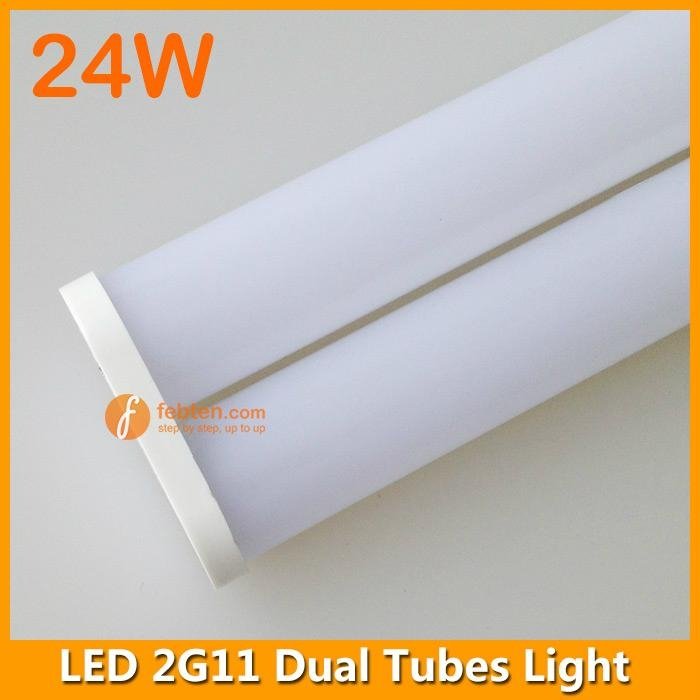 24W LED 2G11 Dual Tubes Light 542mm 4pins 5