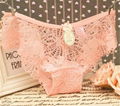 Full Lace Transparent Panties Sexy Lace Woman Panties Full Lace Thongs Underwear 2