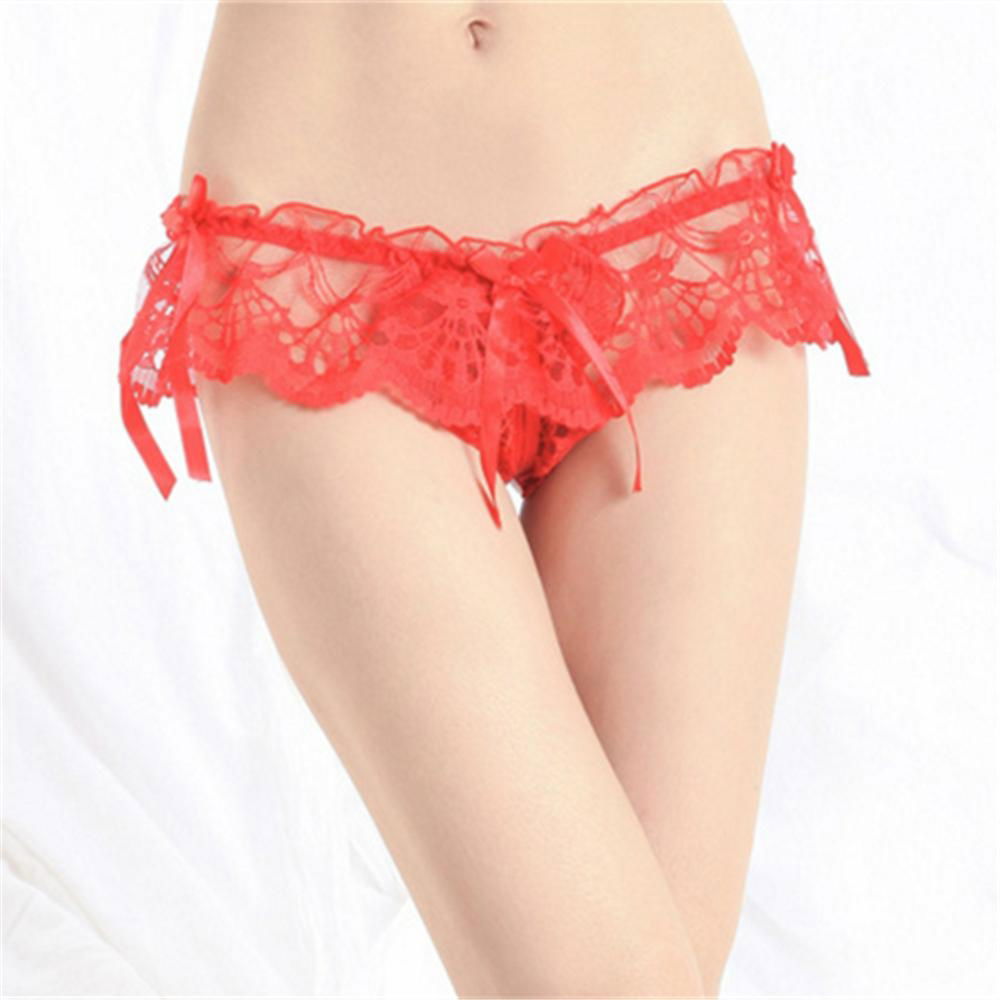 Fashion Women Sexy Lingerie Lace Thong Panties See-through Bikinis Thongs Briefs 2