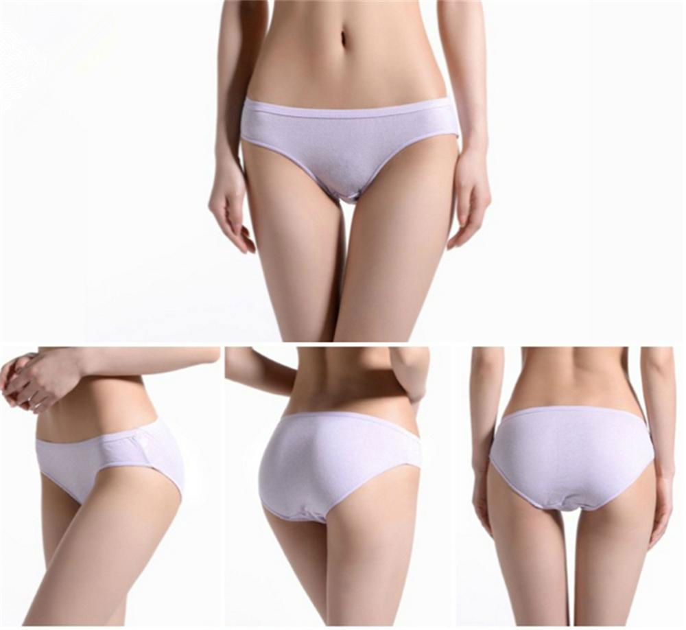 4pcs Disposable 100% Cotton Women Disposable Panties Briefs Underwear Travel Spo 2