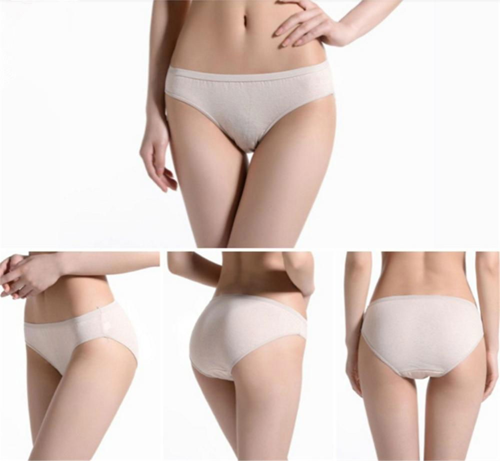 4pcs Disposable 100% Cotton Women Disposable Panties Briefs Underwear Travel Spo 5