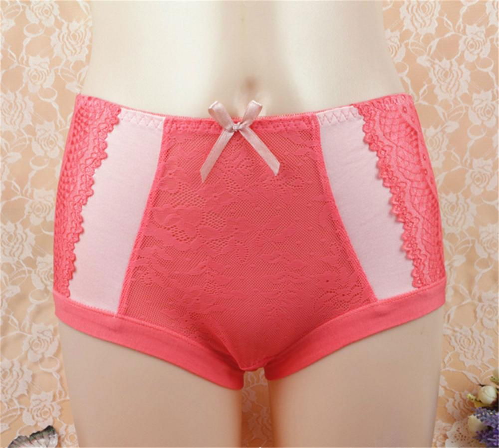 Sexy Women Lace Modal Briefs Plus Size Breathable Lady Panties Underwear Women C 3