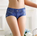 Hot Sale Smooth Seamless One Piece Briefs Mid Waist Safety Short Emulational Jea 1