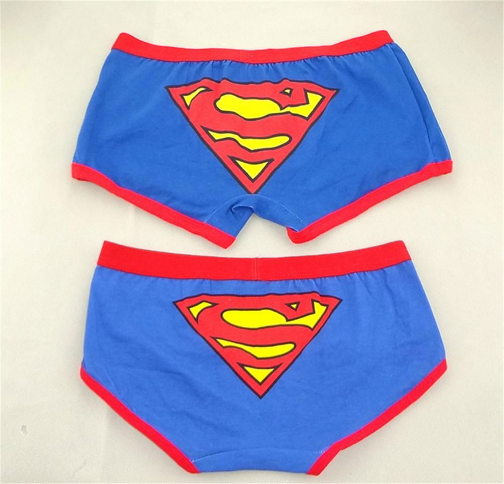 (1Set=2pcs) 100% Cotton Lovely Superman Cartoon Lovers Couples Men Women Cute Bo