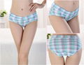 3Pcs/3Colors Gift Box Plaid Cotton Panties Women Panties Women Underwear Pure Co