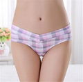 3Pcs/3Colors Gift Box Plaid Cotton Panties Women Panties Women Underwear Pure Co 3