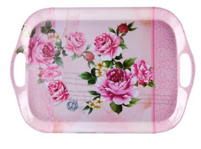 14"DOUBLE HANDLE MELAMINE TRAY