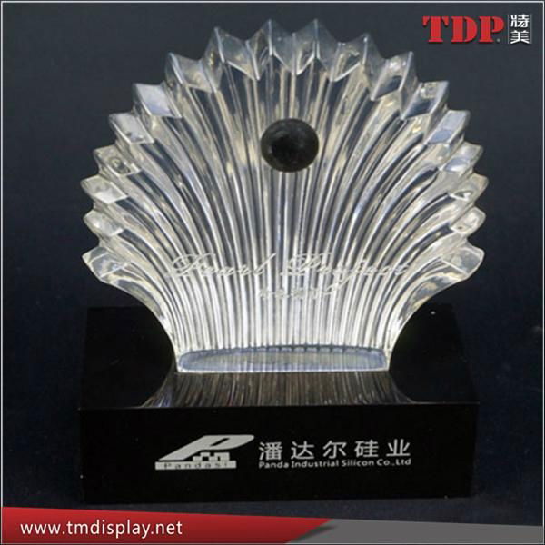 Customized Clear Acrylic Award Lucite Embedment Trophy 3