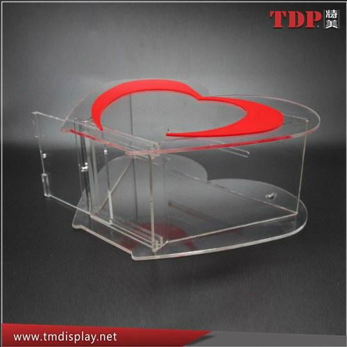 Heart Shape  Plexiglass Donation Box  5