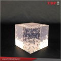 Customized Clear Acrylic Bubble Cube 5*5*5CM Lucite Cube with Printing 2