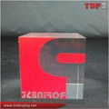 Customized Clear Acrylic Bubble Cube 5*5*5CM Lucite Cube with Printing 3