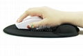 black custom gel wrist rest mouse pads with hand rest