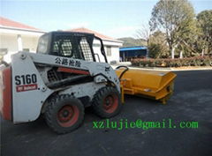 angle broom sweeper for skid loader