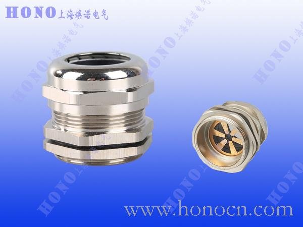 上海煥諾電氣HONO黃銅鍍鎳屏蔽電纜接頭 4