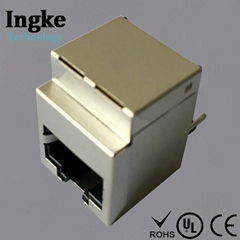 HFJV1-HRPE40RL Vertical POE Plus RJ45 MagJack Connector