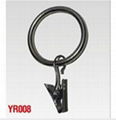 Iron Curtain Rod Rings with Clip