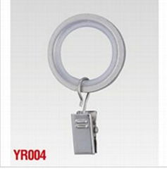 16mm Pole Aluminum Curtain Rod Rings with Clip