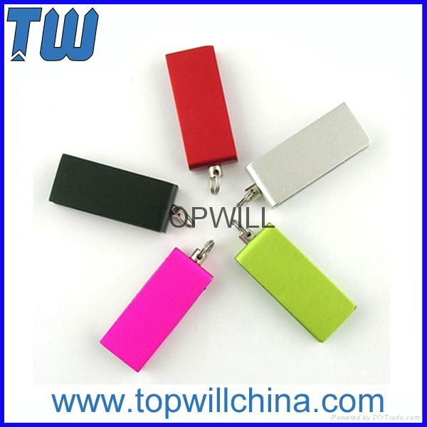 Tiny Mini Metal Swivel Pen Drive 2GB 4GB 8GB 16GB 32GB with Free Logo 4