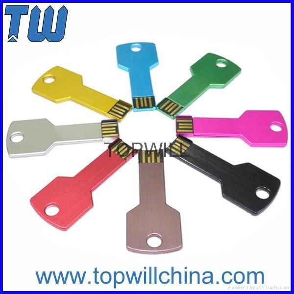 Stainless Metal Key Usb Flash Memory 2GB 4GB 8GB 16GB Solid Design Free Shipment 3