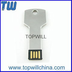 Stainless Metal Key Usb Flash Memory 2GB 4GB 8GB 16GB Solid Design Free Shipment