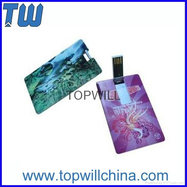 Plastic Credit Card Usb Flash Drives Full Color Digital Printing Free Design 2