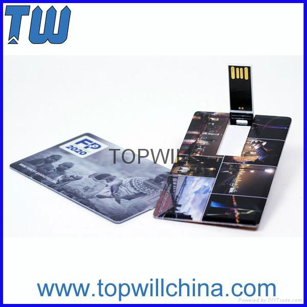 Plastic Credit Card Usb Flash Drives Full Color Digital Printing Free Design 3