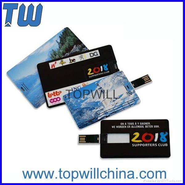 Plastic Credit Card Usb Flash Drives Full Color Digital Printing Free Design 4