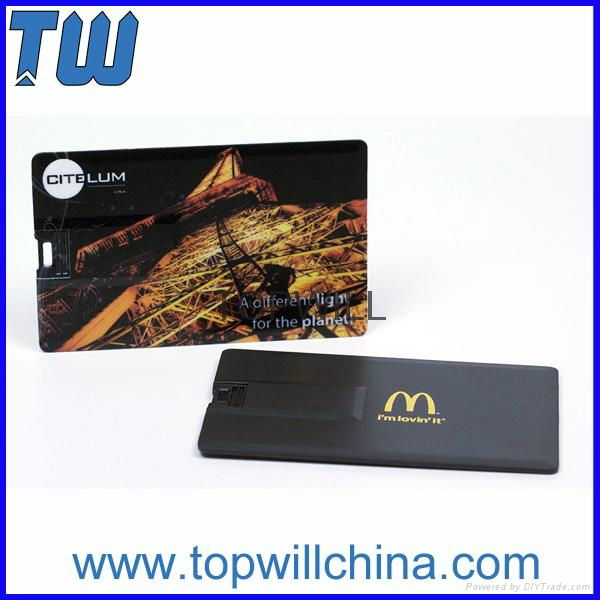 Plastic Credit Card Usb Flash Drives Full Color Digital Printing Free Design