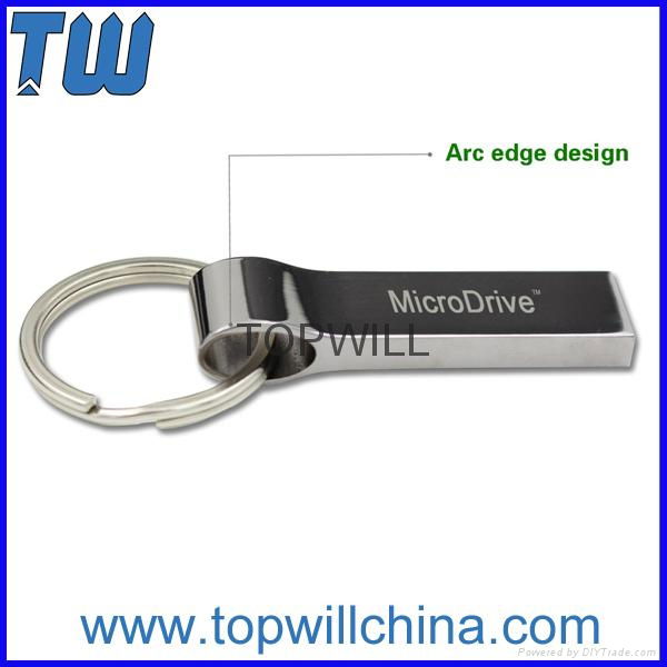 Solid Metal Usb 3.0 Flash Drive 8GB 16GB 32GB with Free Key Ring 2