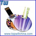 Round Card Free Shipment USB Flash Drive Free Design 4GB 16GB 32GB 2