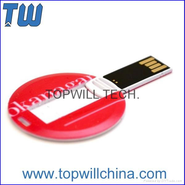 Round Card Free Shipment USB Flash Drive Free Design 4GB 16GB 32GB 3