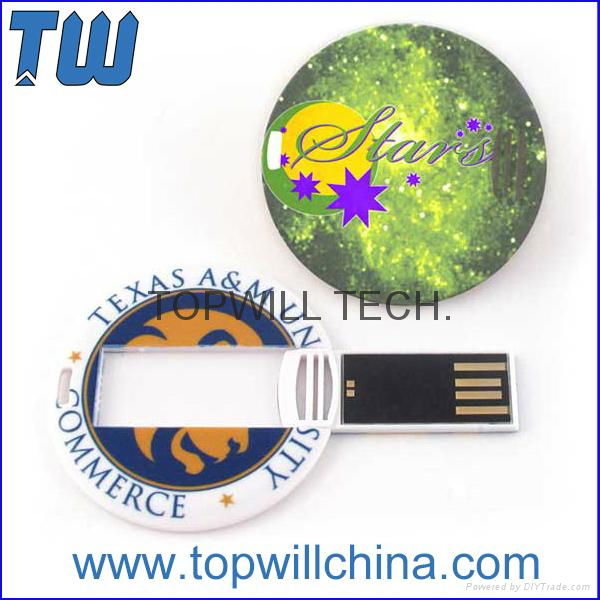 Round Card Free Shipment USB Flash Drive Free Design 4GB 16GB 32GB 5