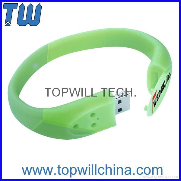 Fashion Wristband USB Flash Drive Pen Drive Logo Printing 2GB 4GB 8GB 16GB 32GB