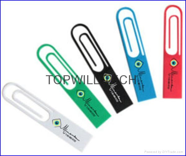 Delicate ABS Paper Clip USB Pen Drive Company Promotional Gift Logo Printing 4