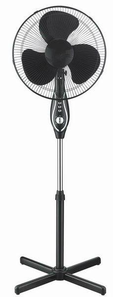 16" black oscillating stand fan with 120 mintures timer