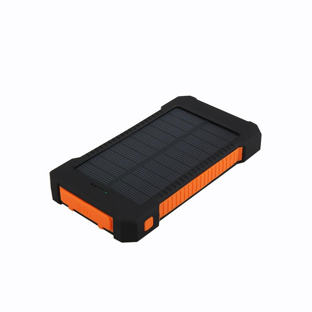 8000mah Waterproof Solar Panel Battery Charger with LED Light