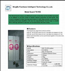   20-30KHz  eas metal guard system with RF or with AM 