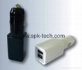 Colorful Dual USB Car Charger for iphone Promotional customized mini Universal U