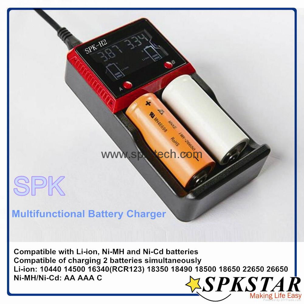Hot sale LCD quick 3.7v li-ion battery charger and 26650 18650 rechargeable batt 3