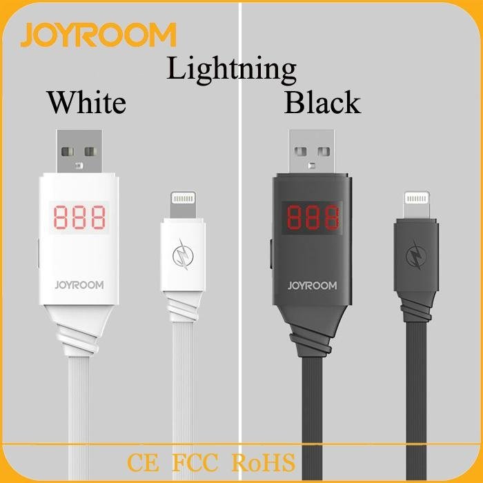 JOYROOM for iphone and samsung digital display usb charging cable