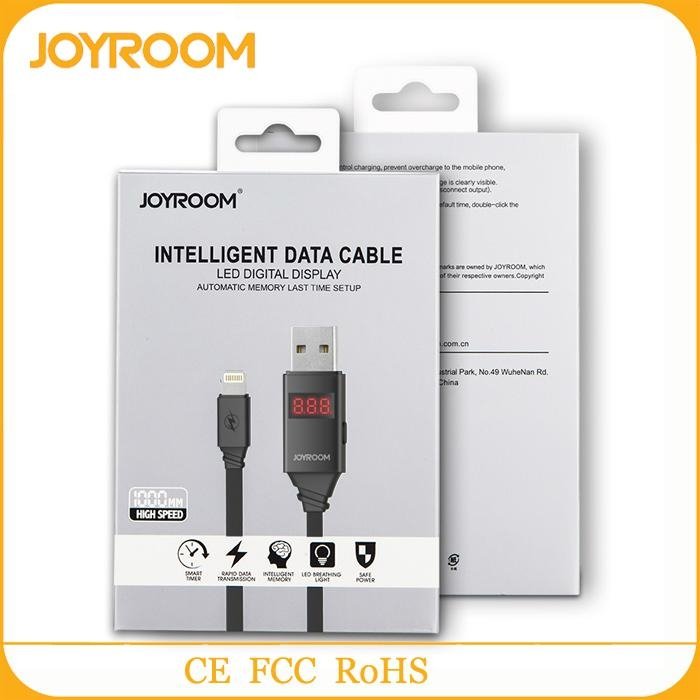 JOYROOM for iphone and samsung digital display usb charging cable 5