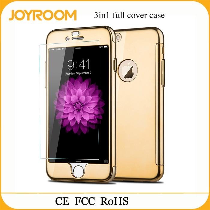 JOYROOM 3 in 1 PC case for iphone 6 with glass