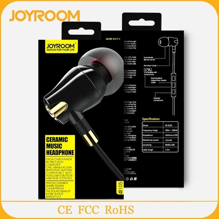 JOYROOM 2016 wholesale outdoor high quality handsfree wired stereo earphones 5