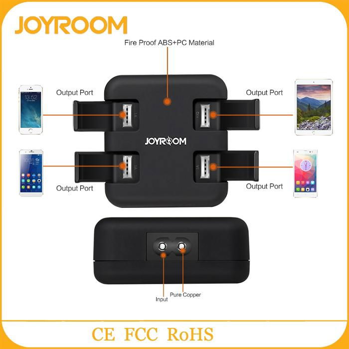 JOYROOM 4 USB port travel adaptor mobile phone travel usb charger 2