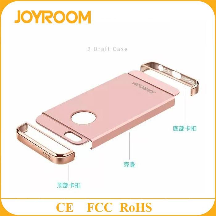 JOYROOM 3 in 1 hard pc case for iphone 5S,SE 4