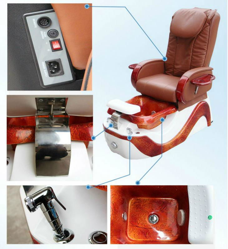 Whirlpool salon foot spa massage shiatsu pedicure chair 3